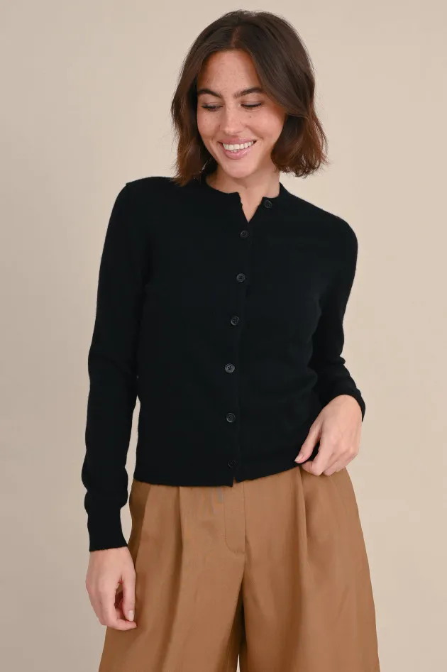 Cashmere Strickweste in Schwarz