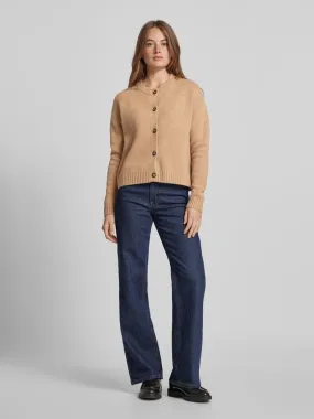 Christian Berg Woman Strickjacke aus Wolle mit Rundhalsausschnitt (camel) online kaufen