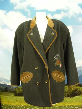 COLLECTION Forum neuwertige leichte Bayern Wolle Jacke DW107 Trachtenjacke Gr.40