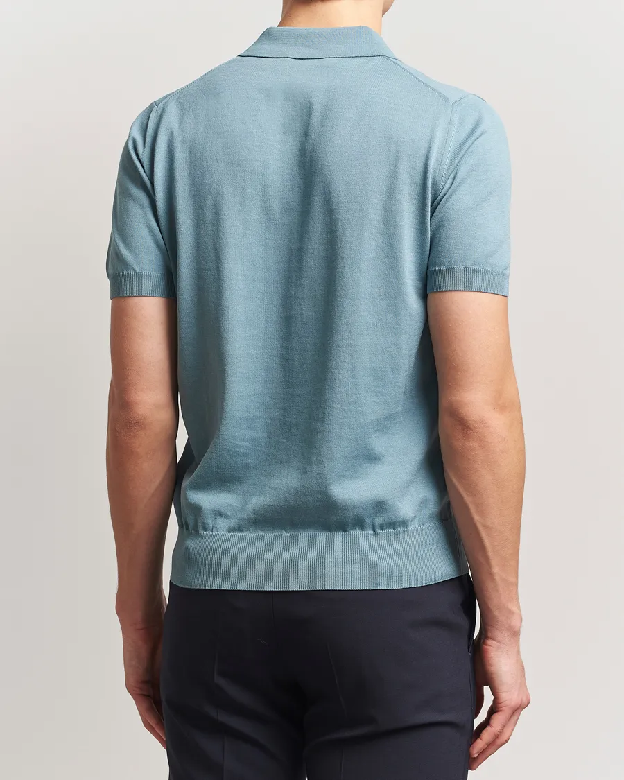Cotton Short Sleeve Polo Teal