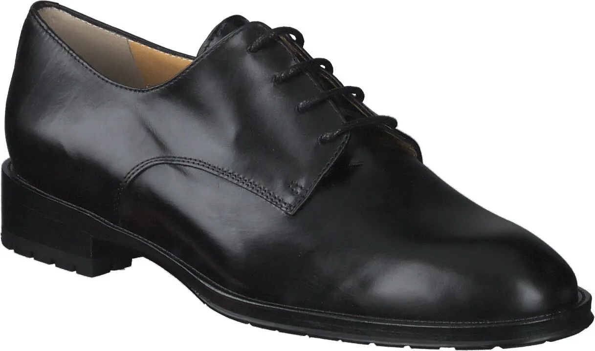 Damen-Schnürschuhe aus Leder 101001807254 (Schwarz)