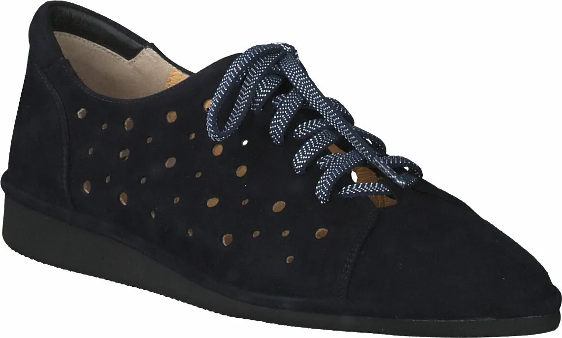 Damen-Schnürschuhe aus Leder 101102907900 (Blau)