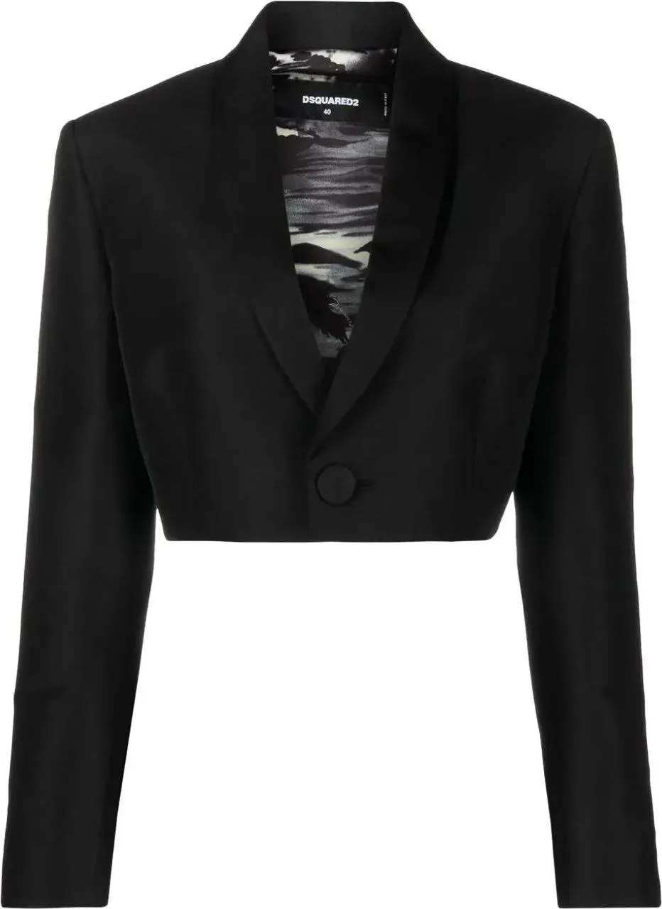   Dsquared2  Spencer Cropped Blazer schwarz  Sommerjacken 