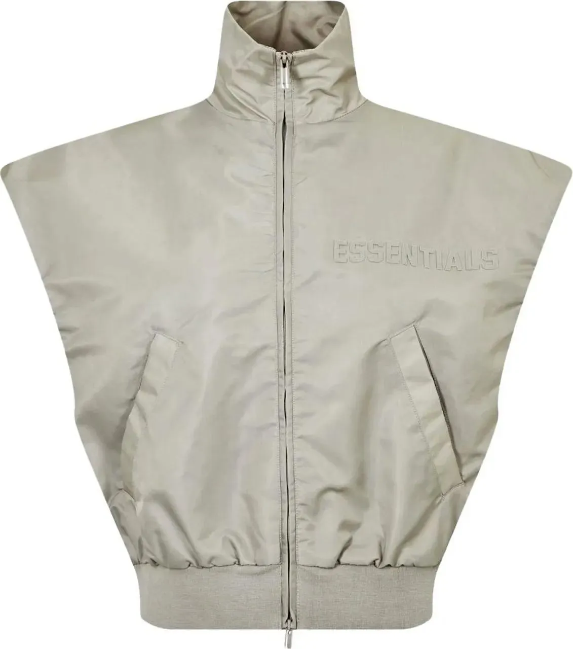   FEAR OF GOD  Essentials Logo Smoke Running Vest grau  Sommerjacken 