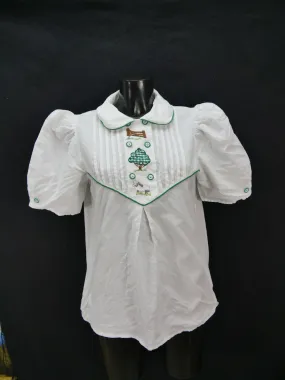 Gr.40 Trachtenbluse Bluse weiß Baumwollmischung Sportalm Stickerei Borte TB5468