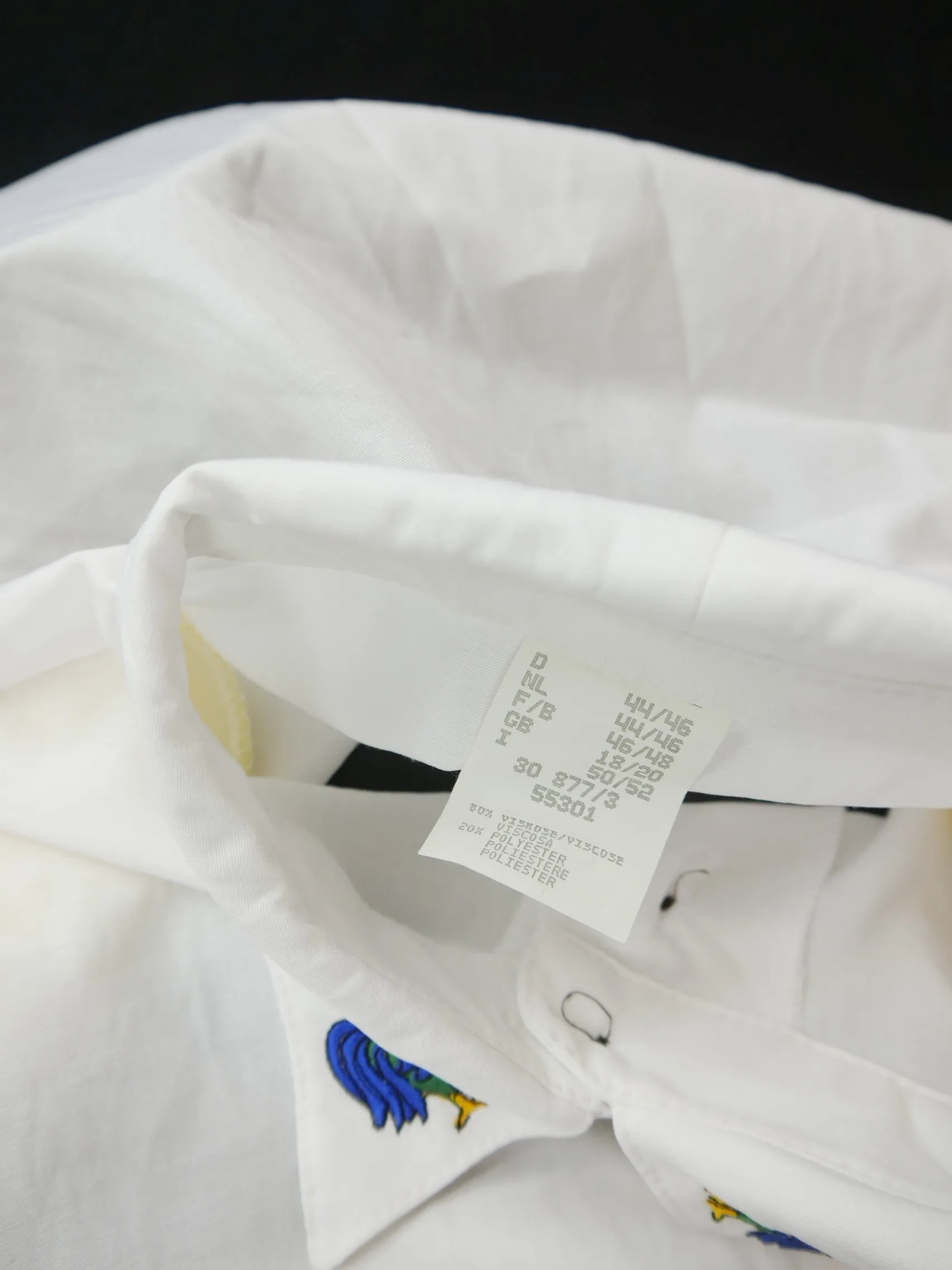 Gr.44/46 Trachtenbluse weiß Bluse Mischgewebe mit feiner Stickerei TB7037