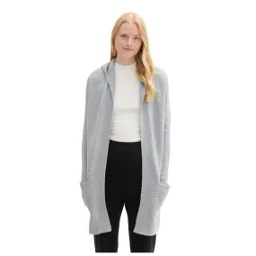 Knit hood cardigan