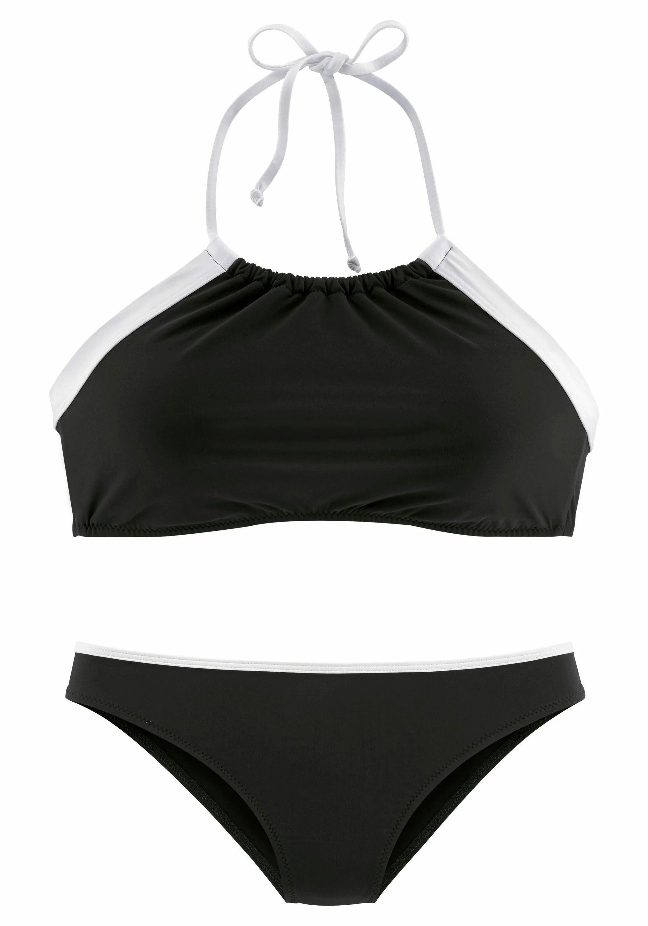 Lascana Bustier-Bikini Bikini Set Damen schwarz-weiß im Online Shop von kaufen