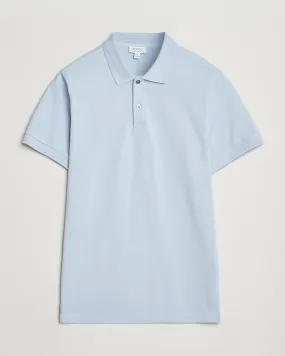 Supima Cotton Short Sleeve Pique Polo Blue Mist
