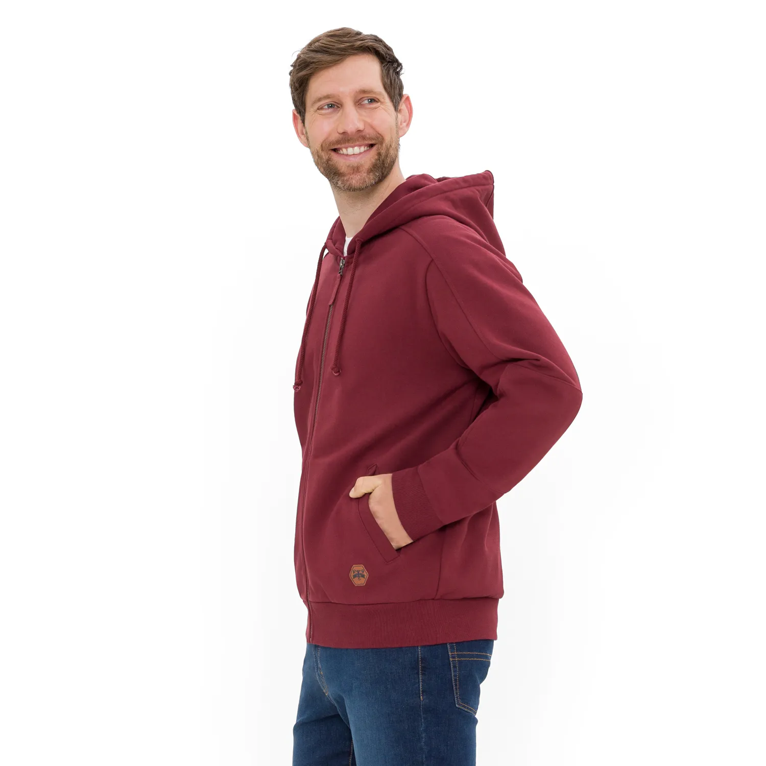 Sweat-Kapuzenjacke aus reiner Bio-Baumwolle