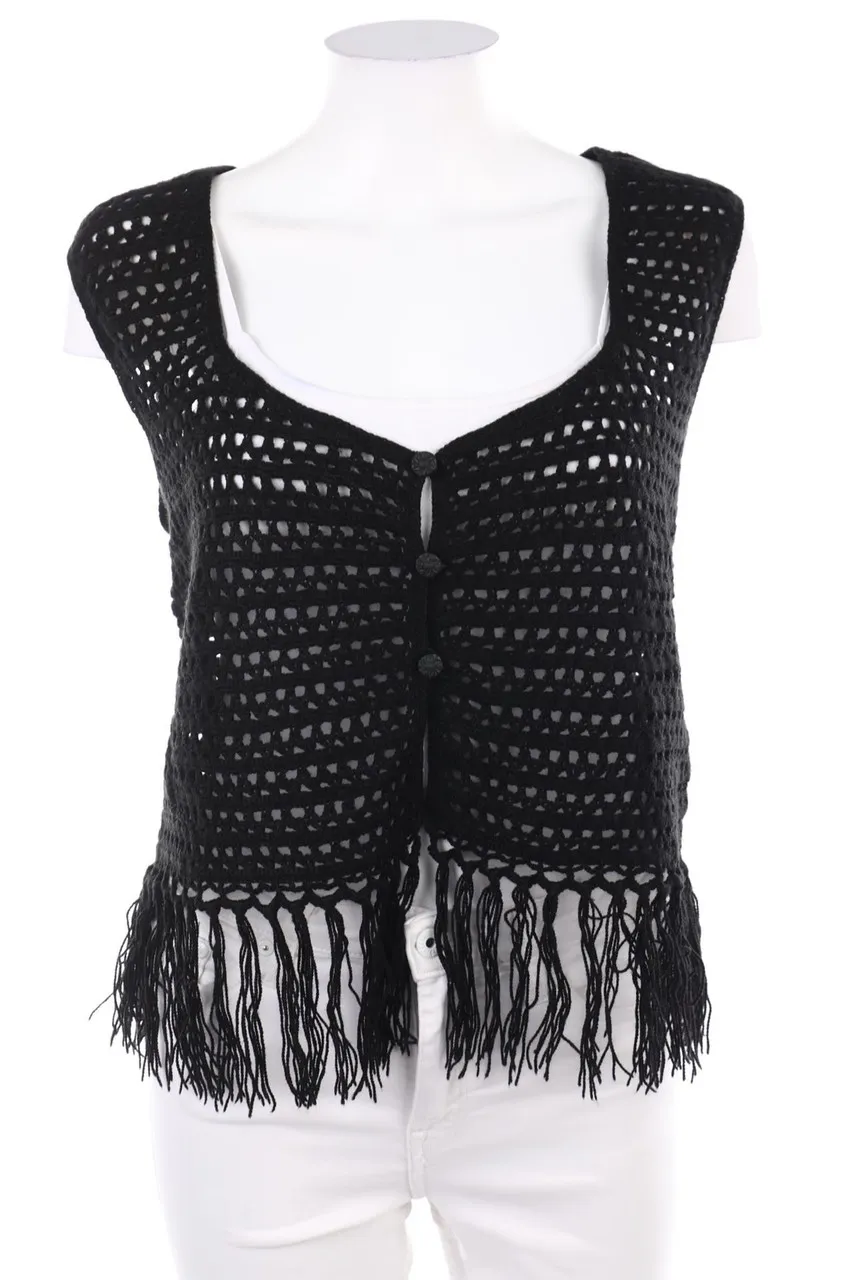 VINTAGE - Strickweste mit Fransen - D 40